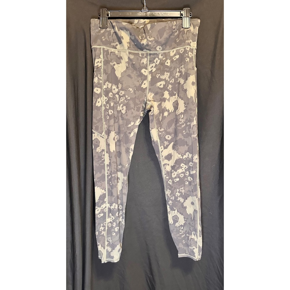 Vuori Daily Legging Sz Large Green Camo Floral Excellent High Rise Pockets